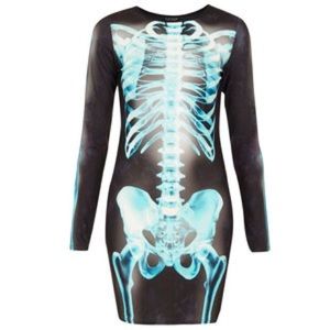 Topshop Skeleton Bodycon Dress